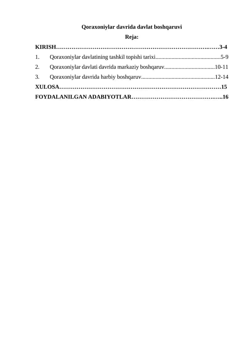 Qoraxoniylar davrida davlat boshqaruvi 1