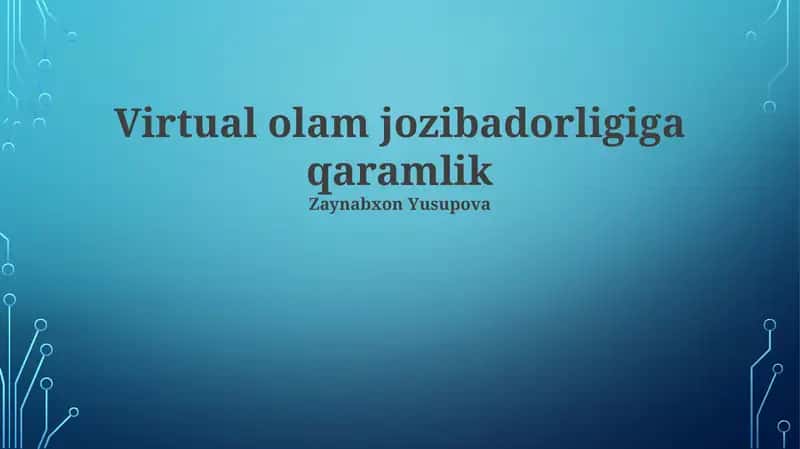 Virtual Olam Qaramligi 1