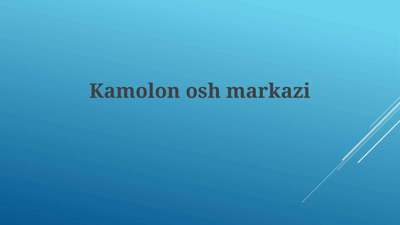 Kamolonoshmarkazi 1