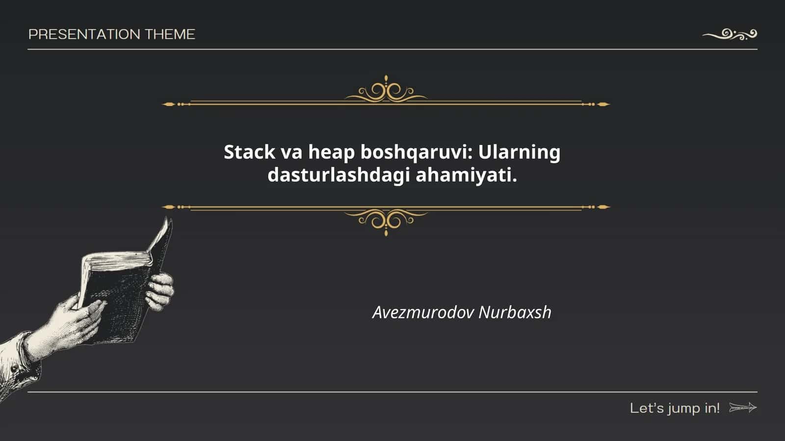 Stack va heap boshqaruvi: Ularning dasturlashdagi ahamiyati 1