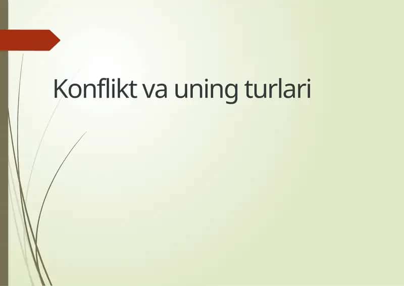 Konflikt va uningturlari 1