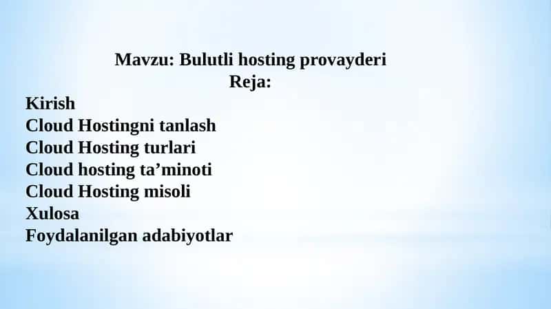 Cloud Hosting 1
