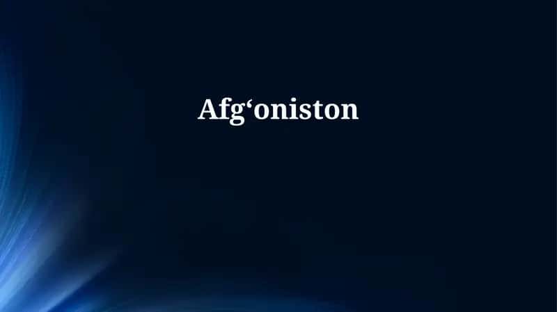 Afgʻoniston 1