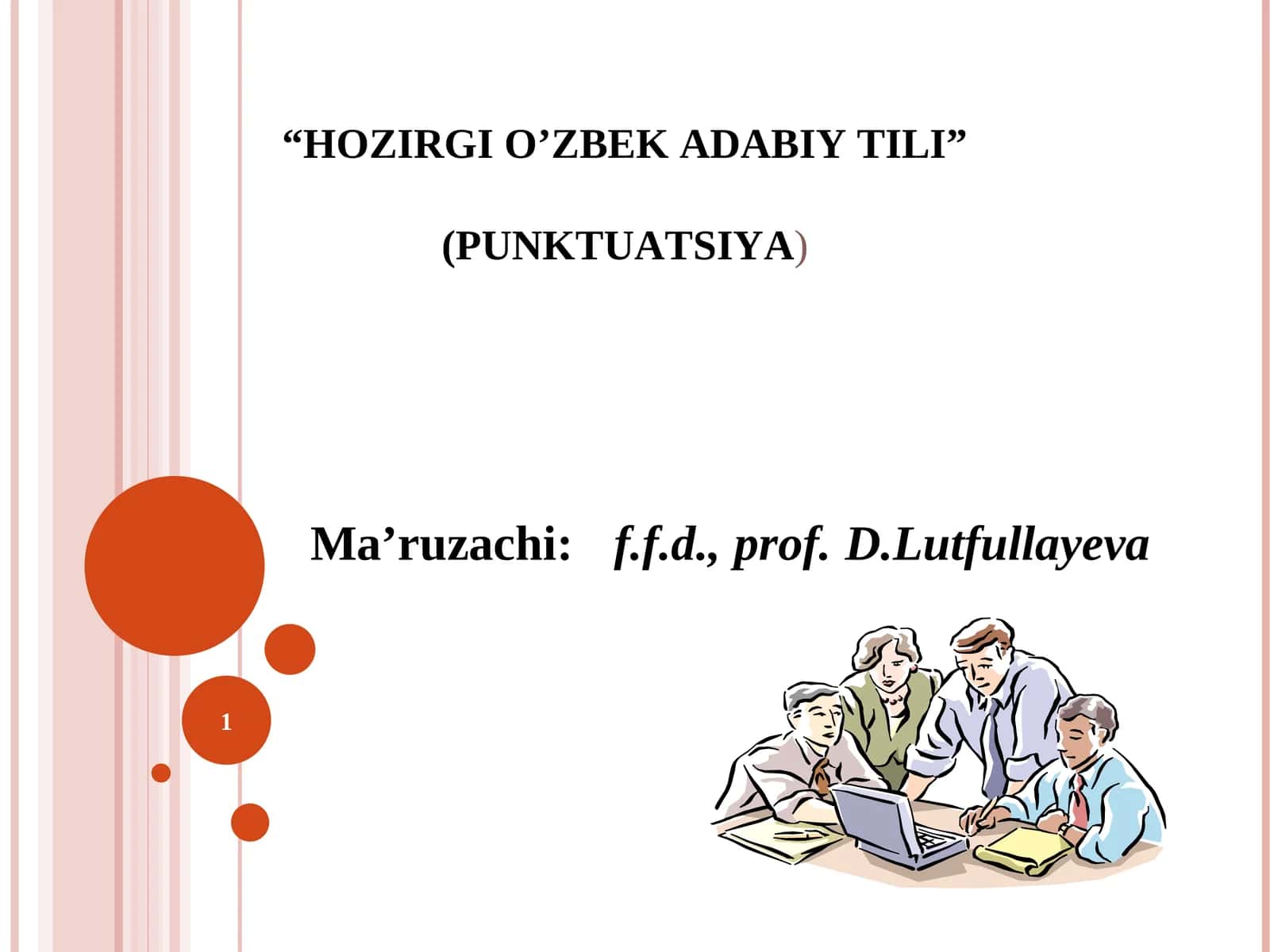 HOZIRGI O’ZBEK ADABIY TILI (PUNKTUATSIYA) 1