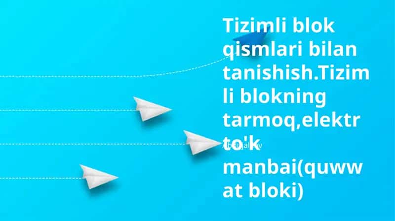 Tizimli blok qismlari 1