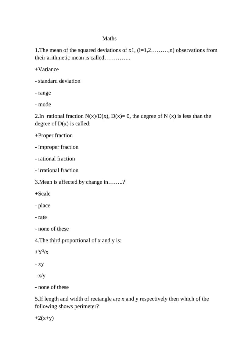 Maths 1