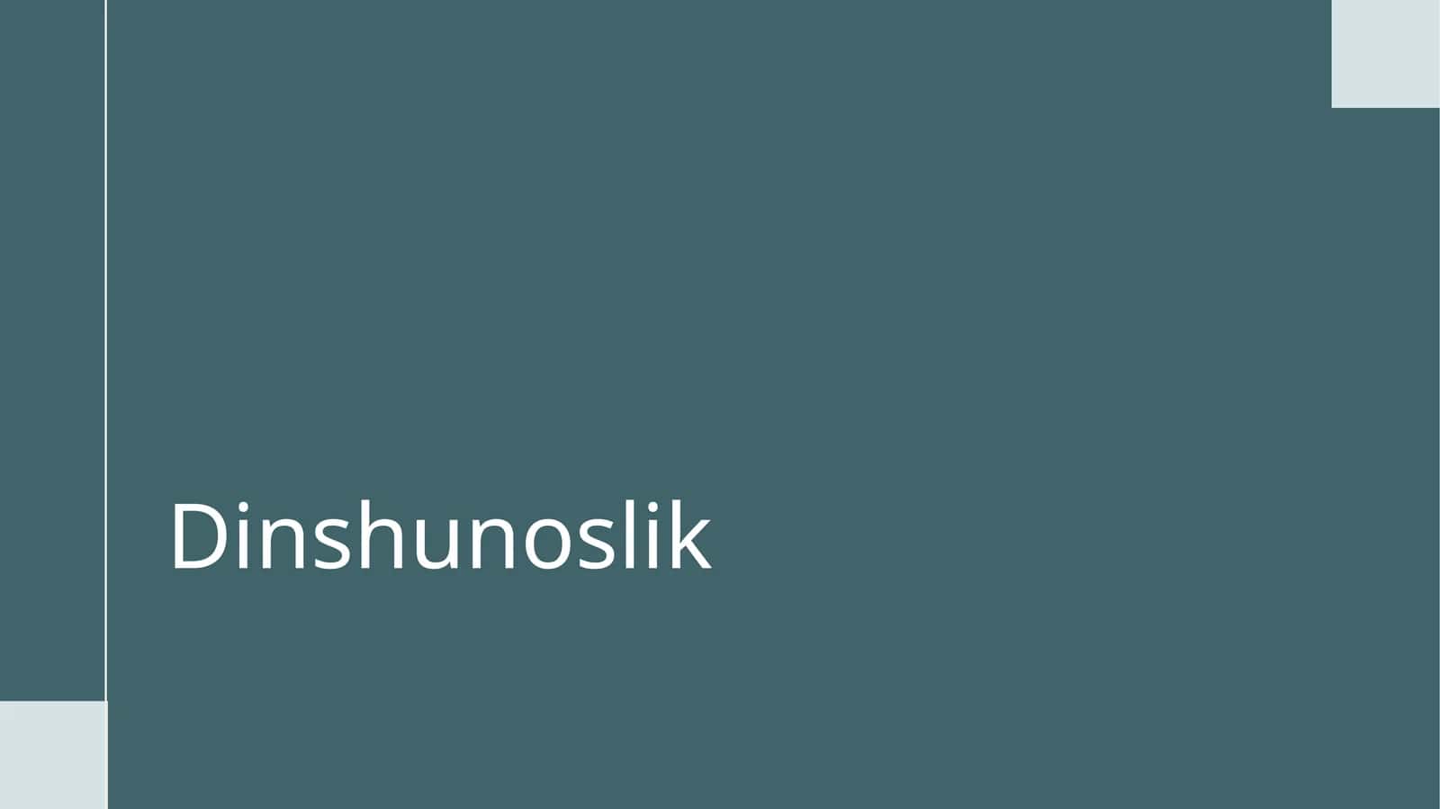 dinshunoslik taqdimot 1