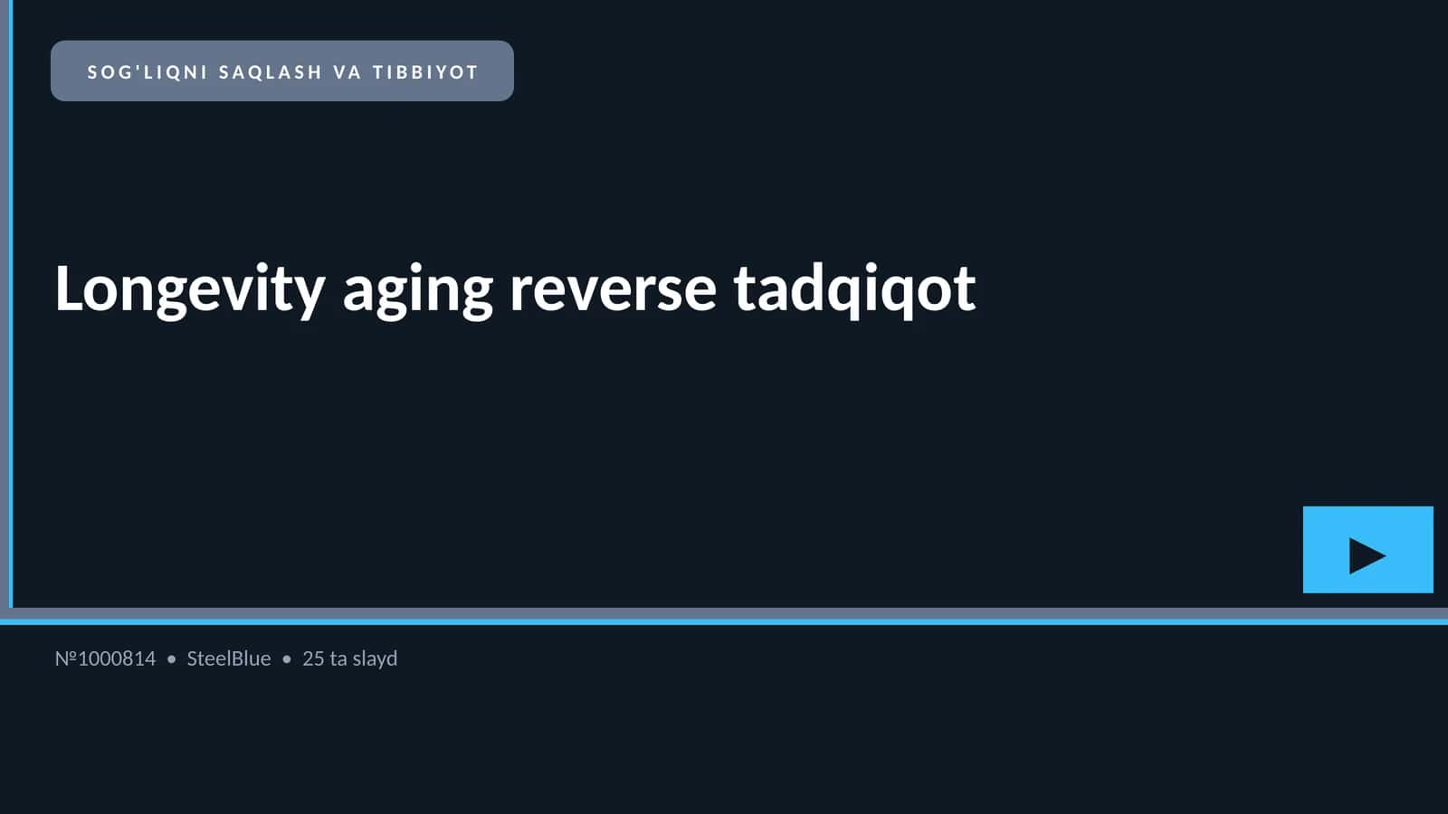Longevity aging reverse tadqiqot 1
