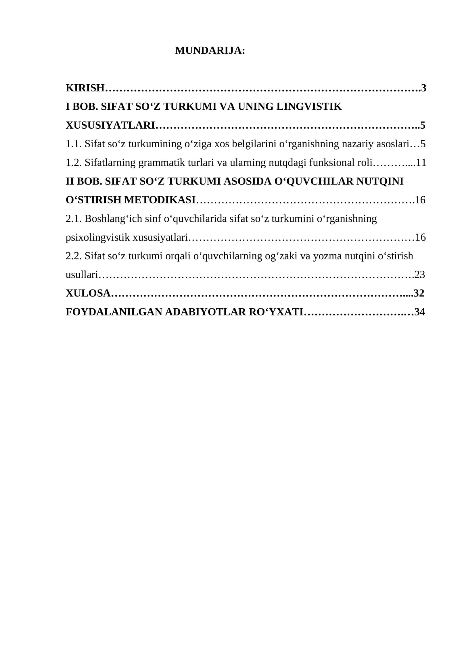 Sifat so‘z turkumi 1