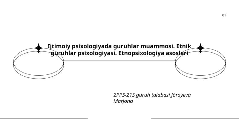 Ijtimoiy psixologiyada guruhlar muammosi. Etnik guruhlar psixologiyasi. Etnopsixologiya asoslari 1