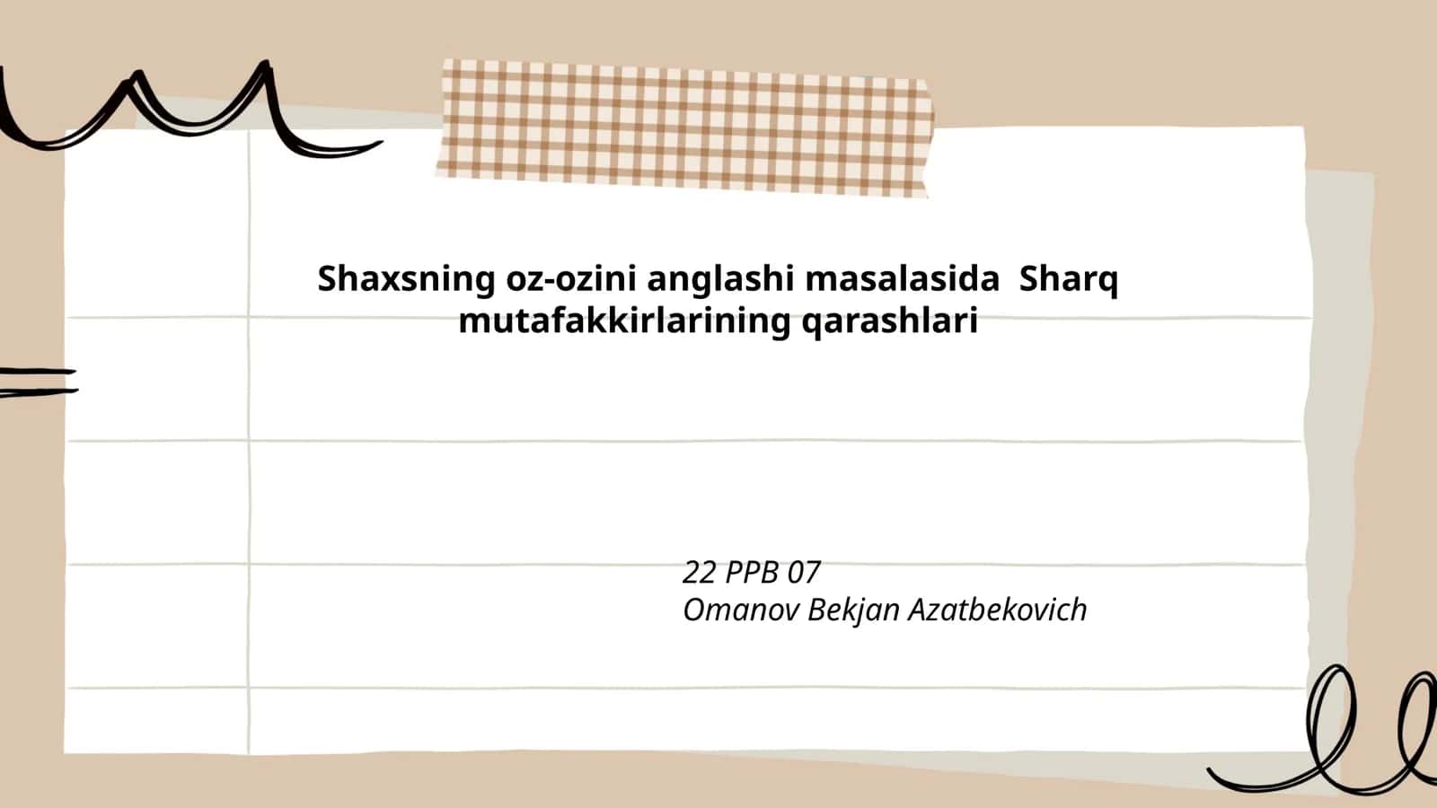 Sharq mutafakkirlarining qarashlari 1