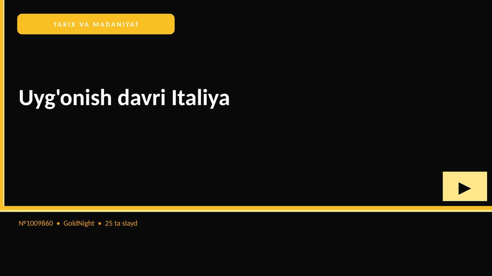 Uyg'onish davri Italiya 1