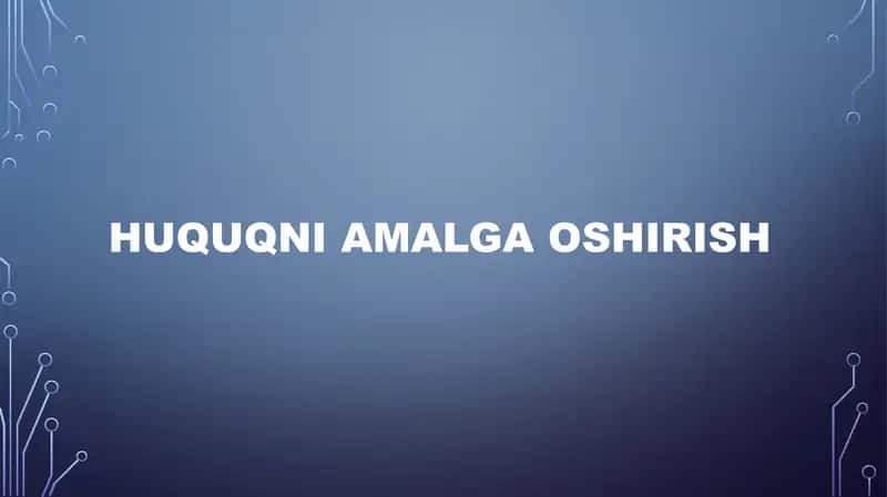 HUQUQNI AMALGA OSHIRISH 1