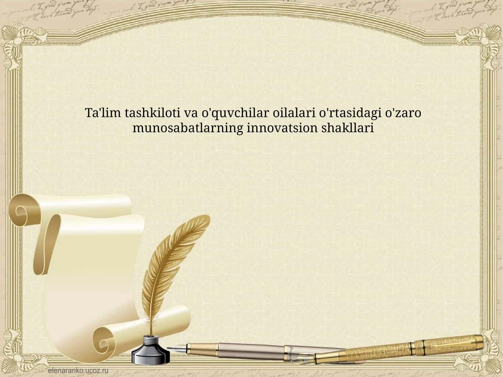 Ota-onalar bilan ishlashning yangi shakli-loyiha faoliyati 1