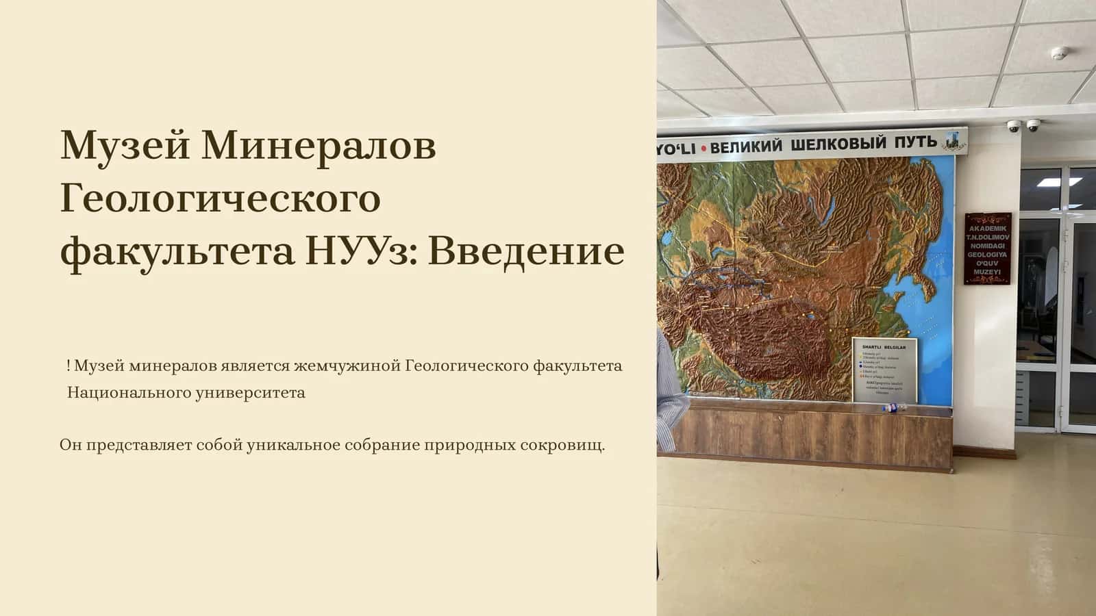 Музей Минералов Геологического факультета НУУз 1