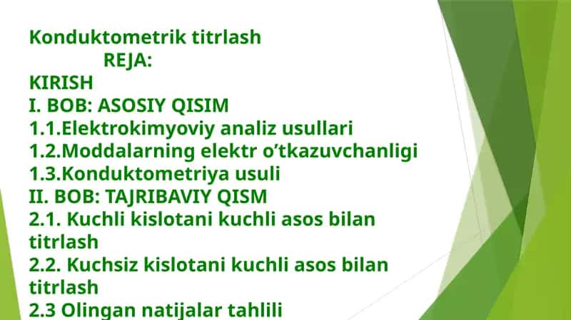 Konduktometrik titrlash 1