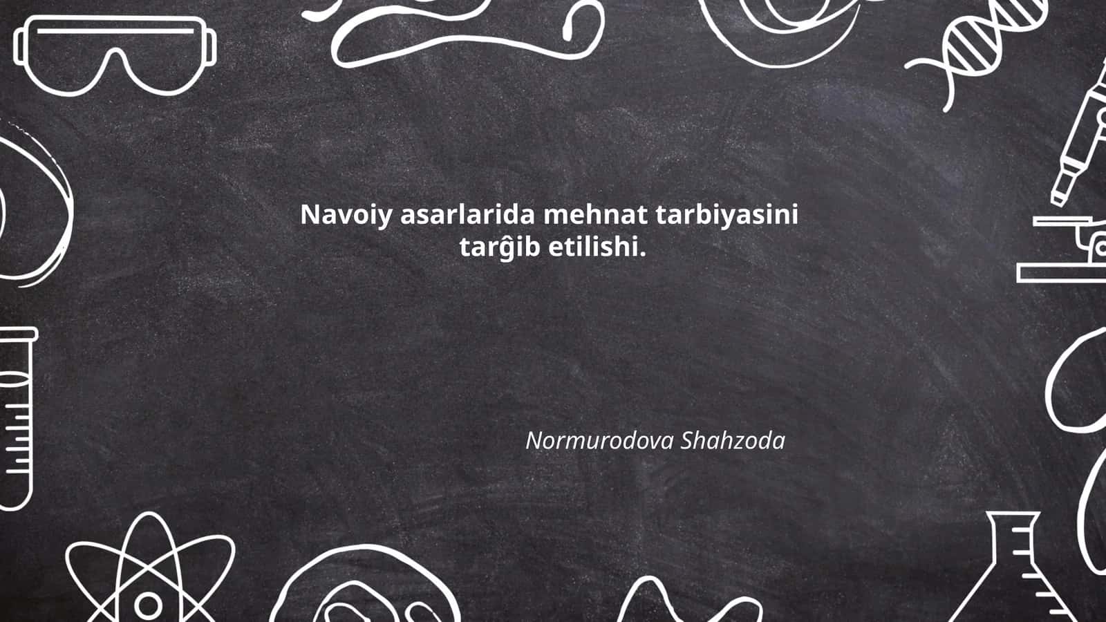 Mehnat tarbiyasi Navoiy asarlarida 1