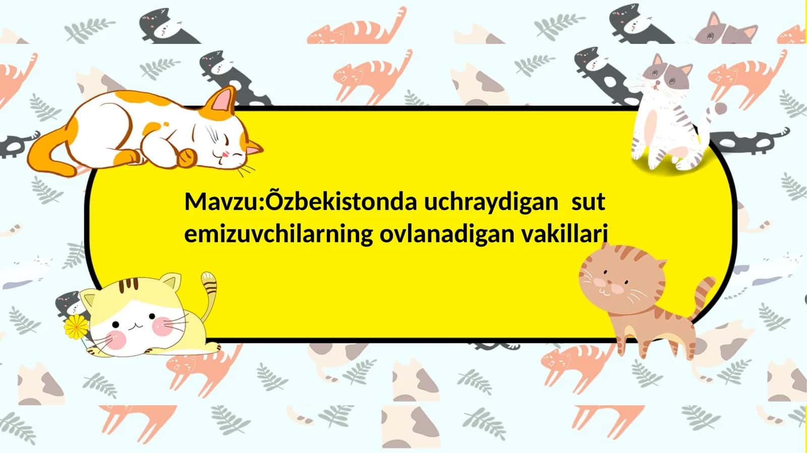 Ovlanadigan sutemizuvchilar 1