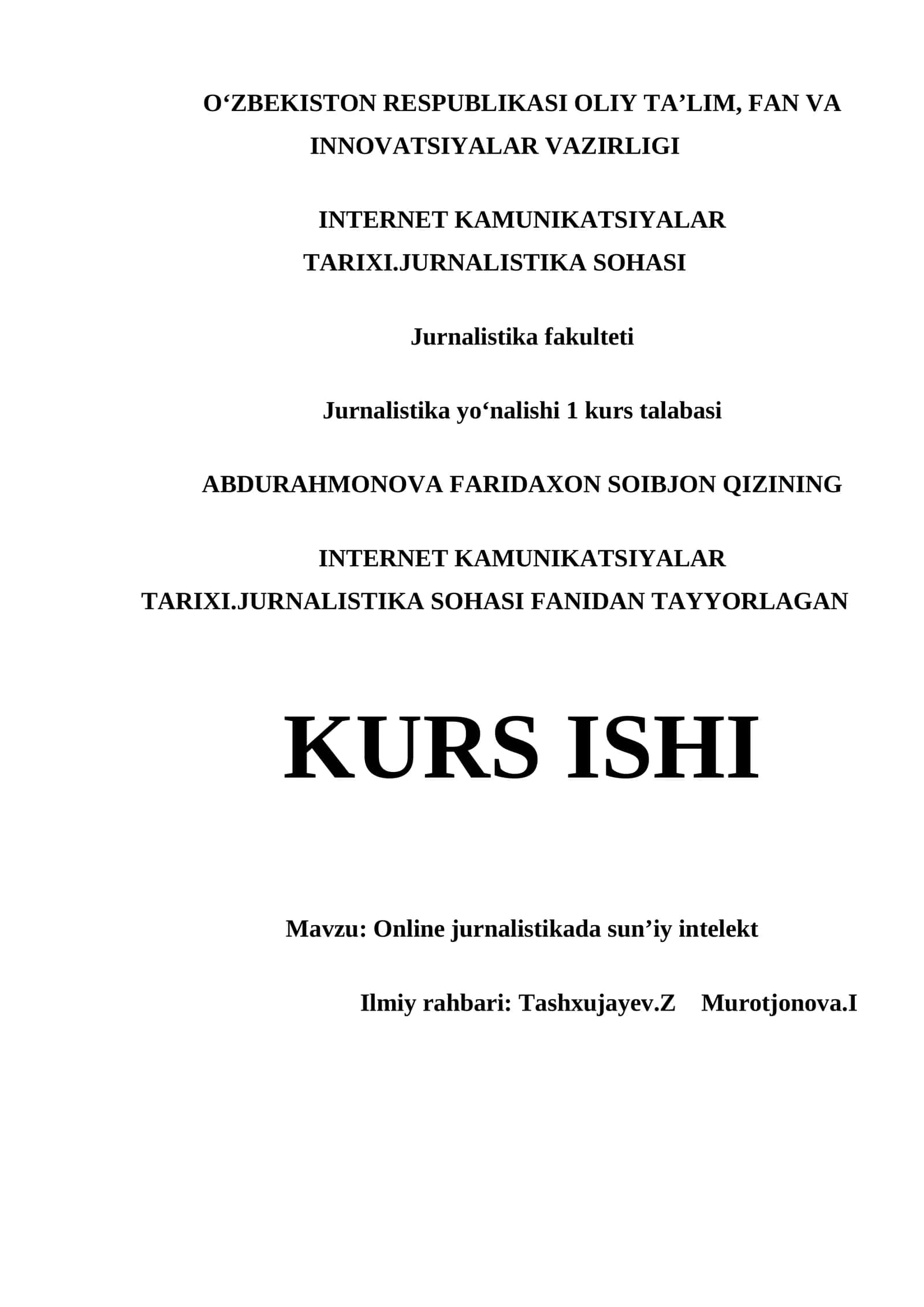 Online jurnalistikada sun’iy intelekt 1