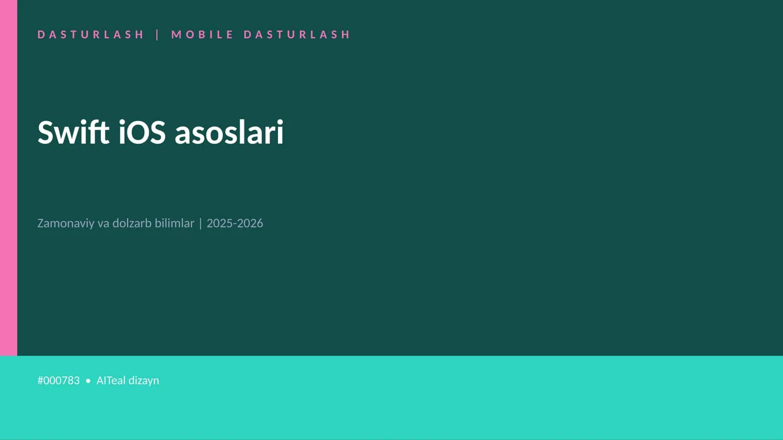 Swift iOS asoslari 1