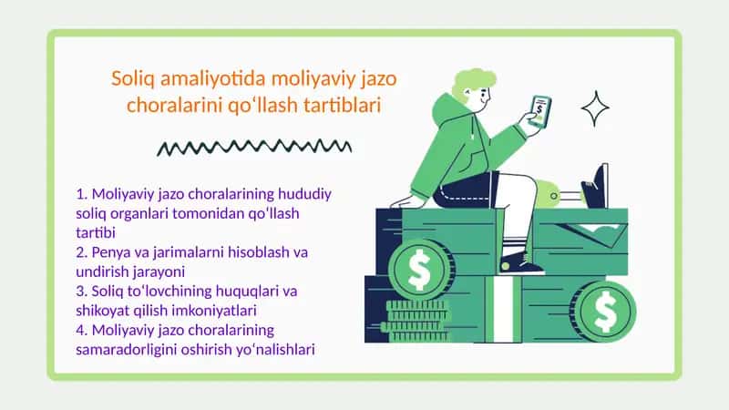 Soliq amaliyotida moliyaviy jazo choralarini qo‘llash tartiblari 1