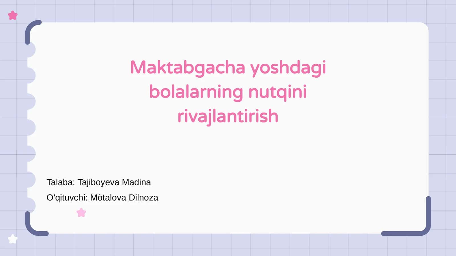 Maktabgacha yoshdagi bolalarning nutqini rivajlantirish 1