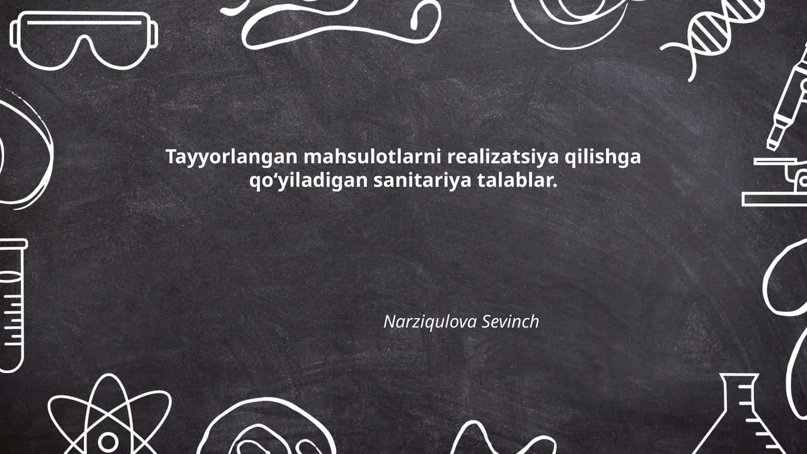 Tayyorlangan mahsulotlarni realizatsiya qilishga qoʻyiladigan sanitariya talablar 1