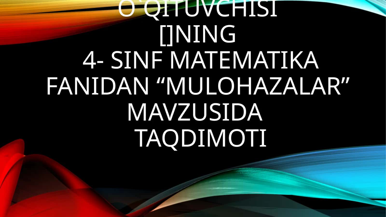 Mulohazalar 1
