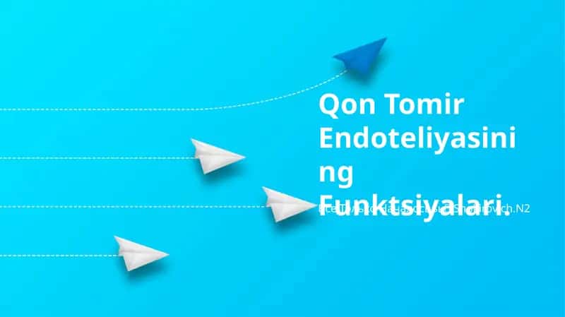 Qon Tomir Endoteliyasining Funktsiyalari 1