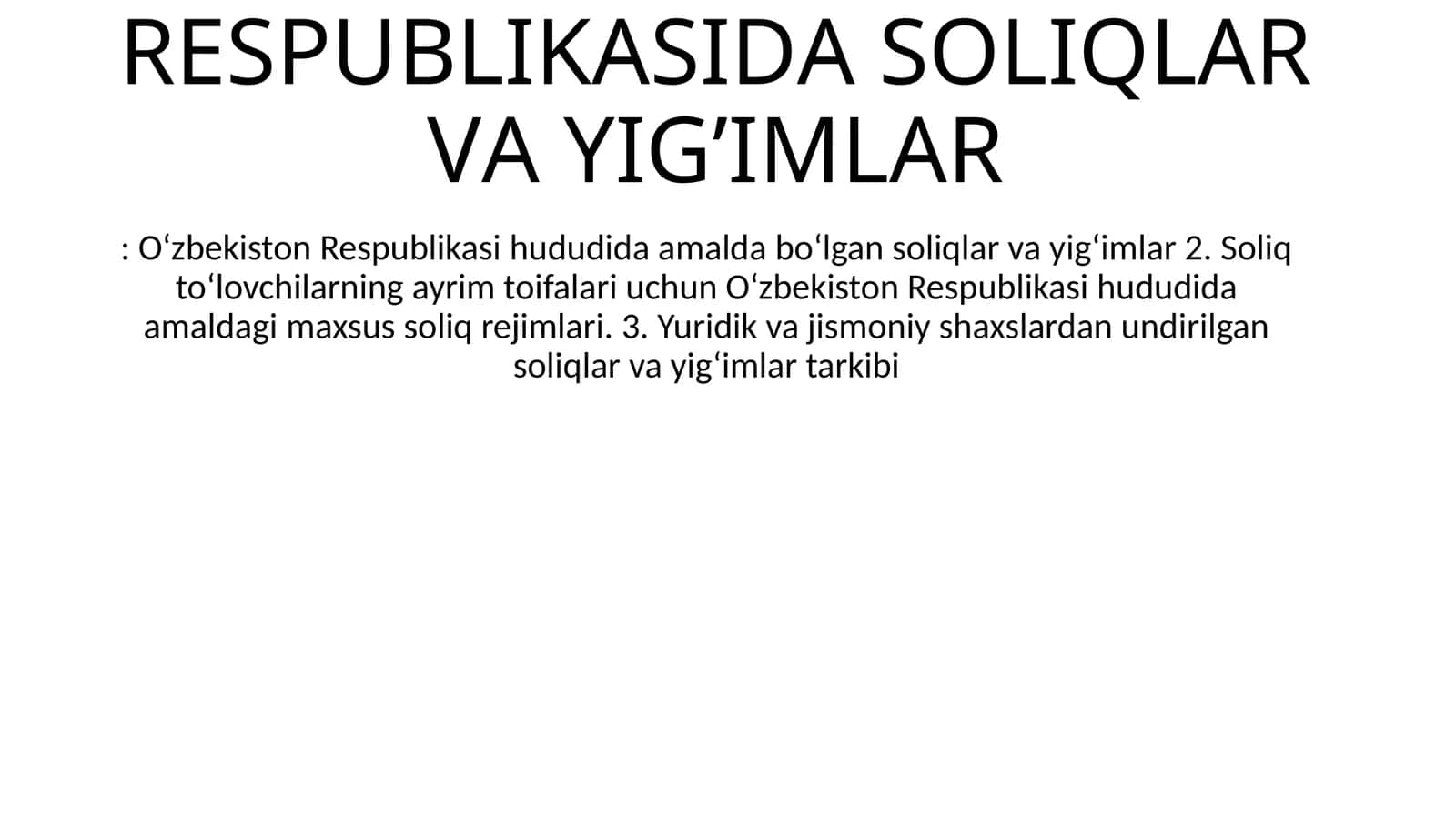 SOLIQLAR VА YIGʼIMLАR 1