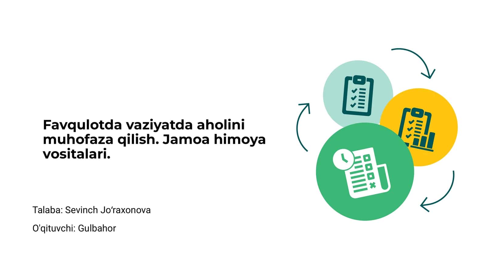 Favqulodda vaziyatlar va aholini muhofaza qilish 1
