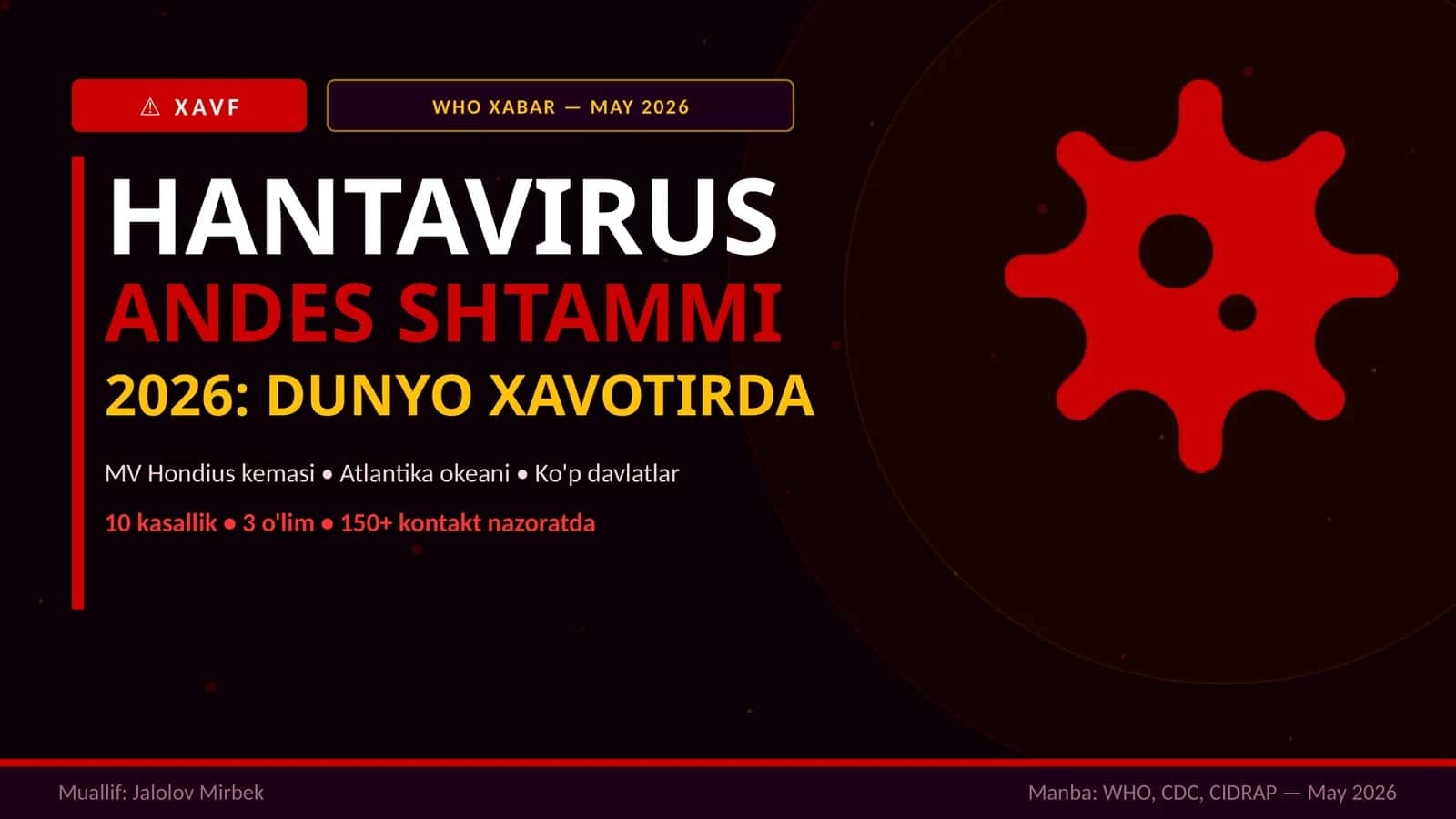 Hantavirus 2026: Andes Shtammi 1