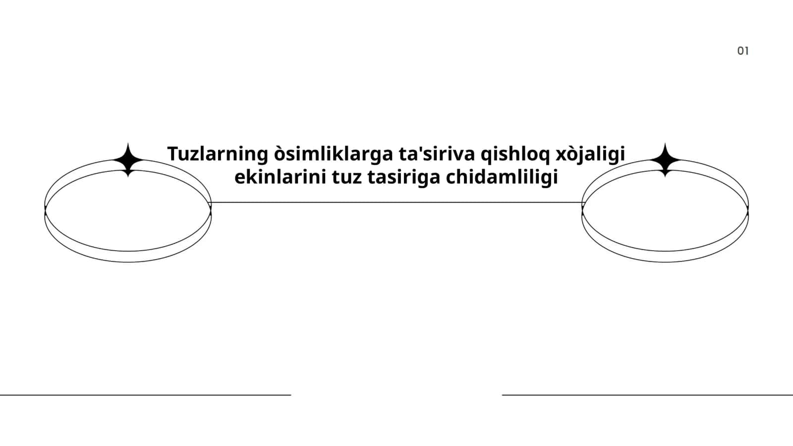 Tuzlarning òsimliklarga ta'siriva qishloq xòjaligi ekinlarini tuz tasiriga chidamliligi 1