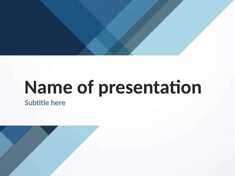Name of presentation 1