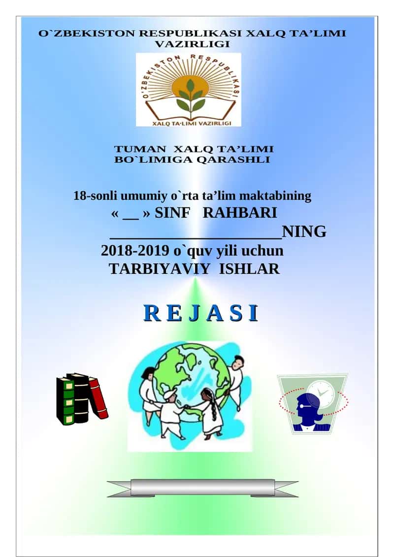 TАRBIYAVIY ISHLАR R E J A S I 1
