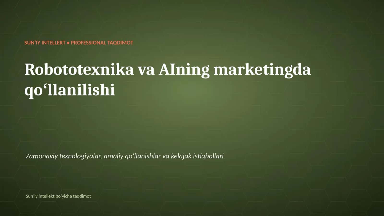 Robototexnika va AIning marketingda qoʻllanilishi 1