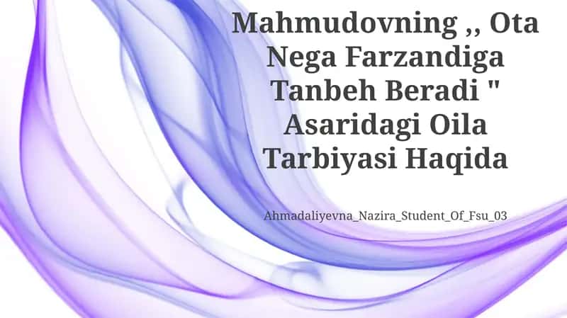 Ota Nega Farzandiga Tanbeh Beradi 1