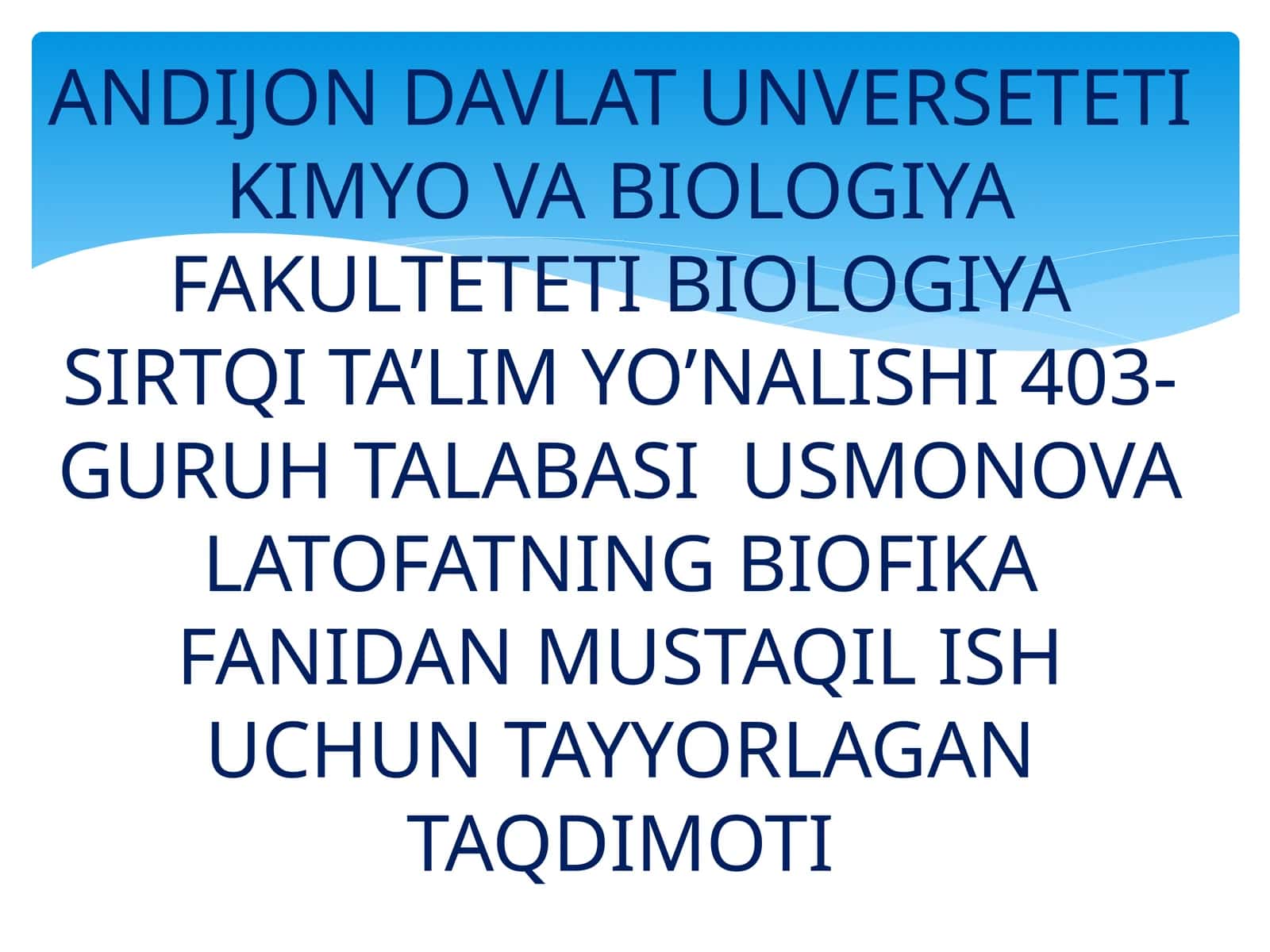 BIOPOLEMERLARNING TUZILISHI VA FUNKSIYASI 1