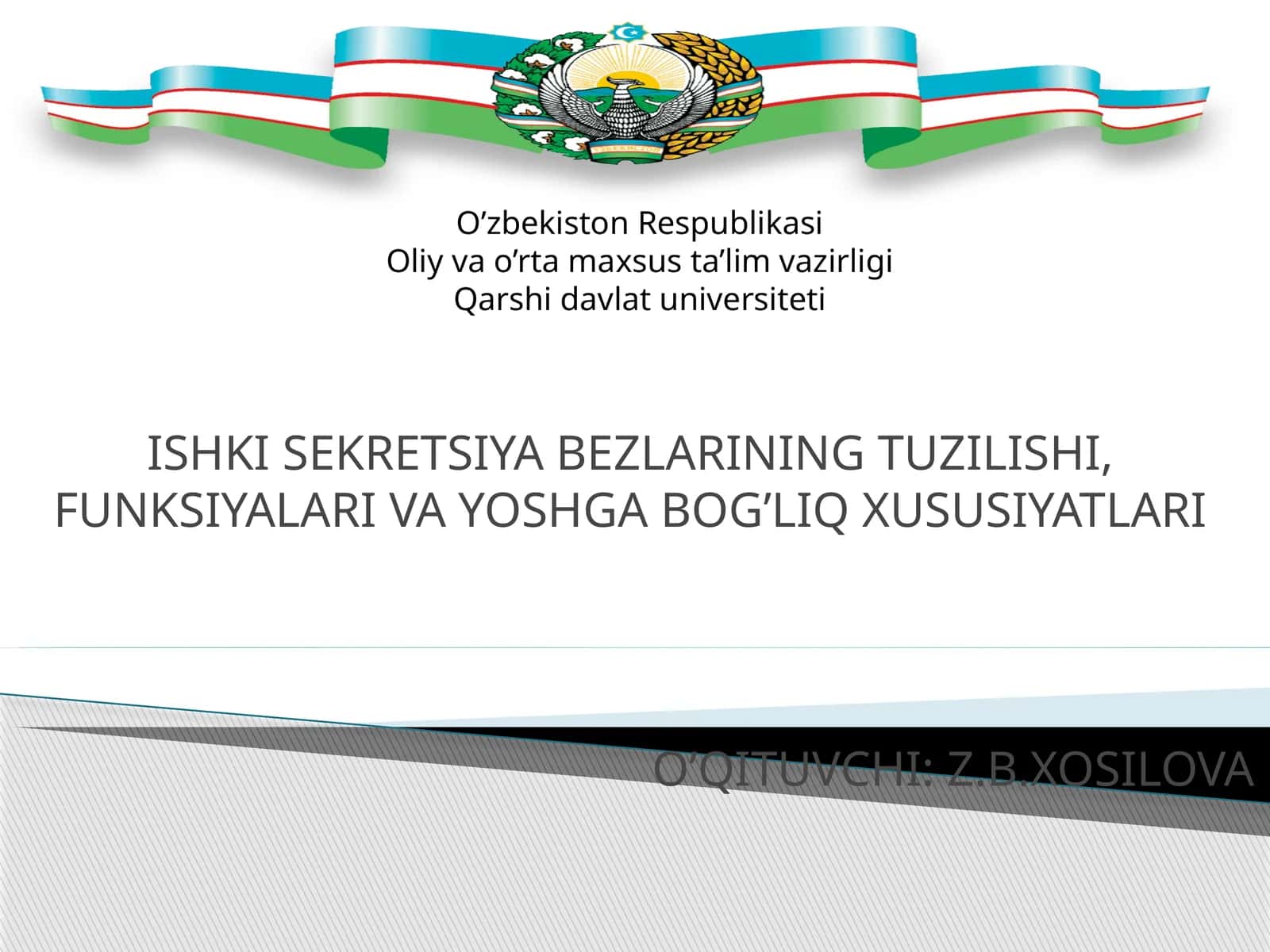ISHKI SEKRETSIYA BEZLARINING TUZILISHI, FUNKSIYALARI VA YOSHGA BOG’LIQ XUSUSIYATLARI 1