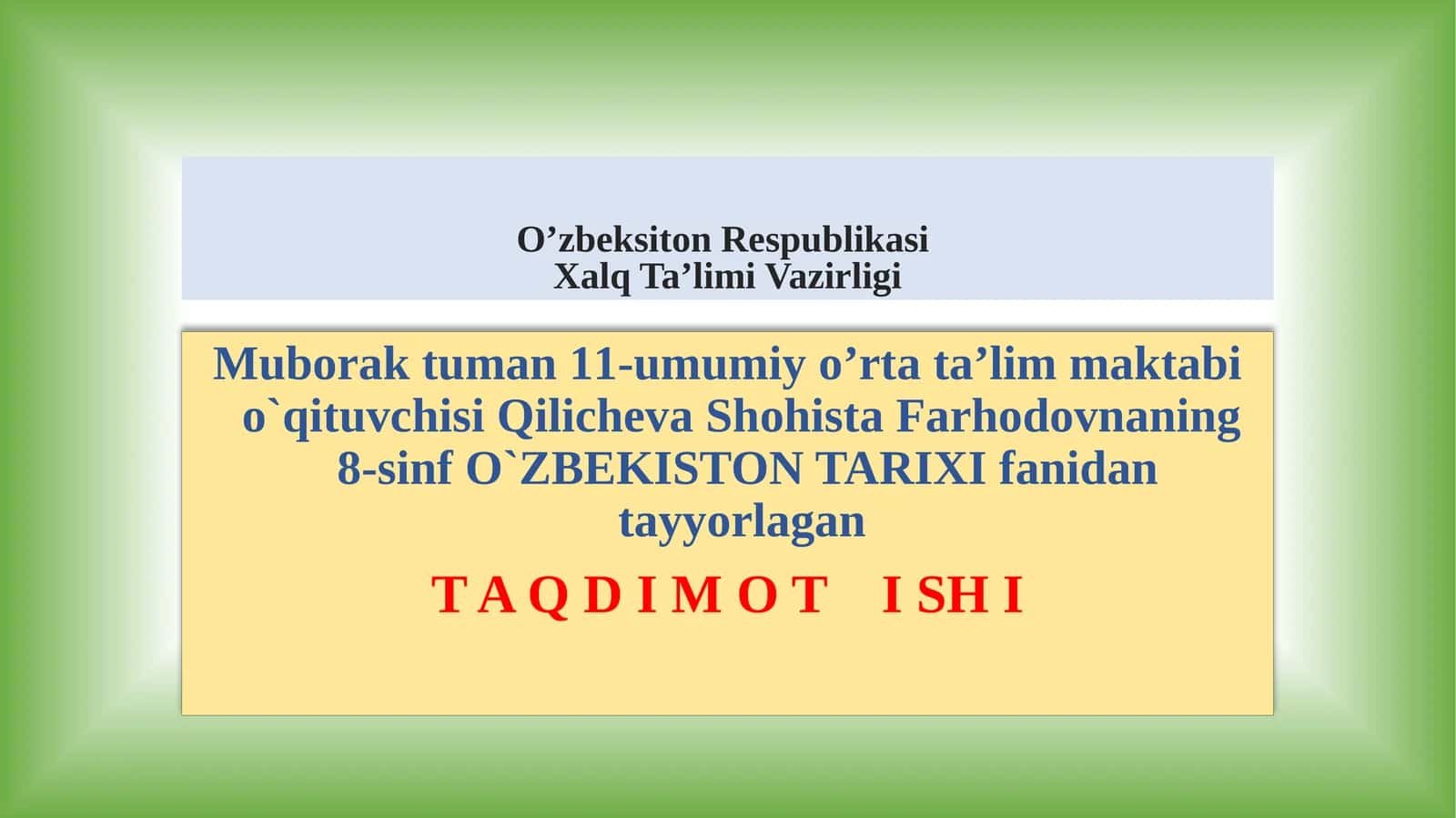 8-sinf O'zbekiston tarixi Qo'qon xonligida madaniy hayot ochiq dars ishlanma 1