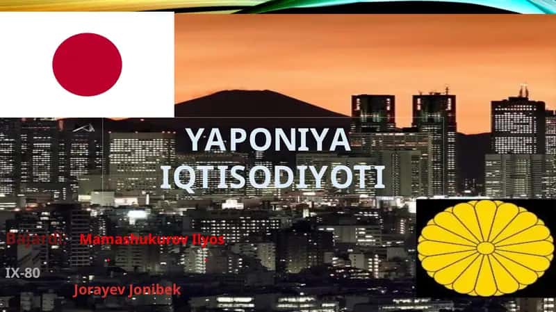 YAPONIYA IQTISODIYOTI 1
