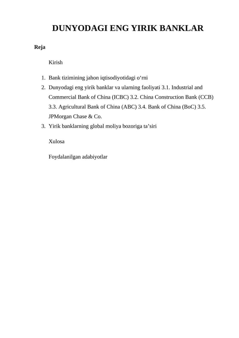 DUNYODAGI ENG YIRIK BANKLAR 1
