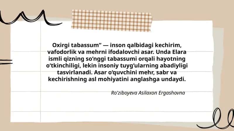 Oxirgi Tabassum 1