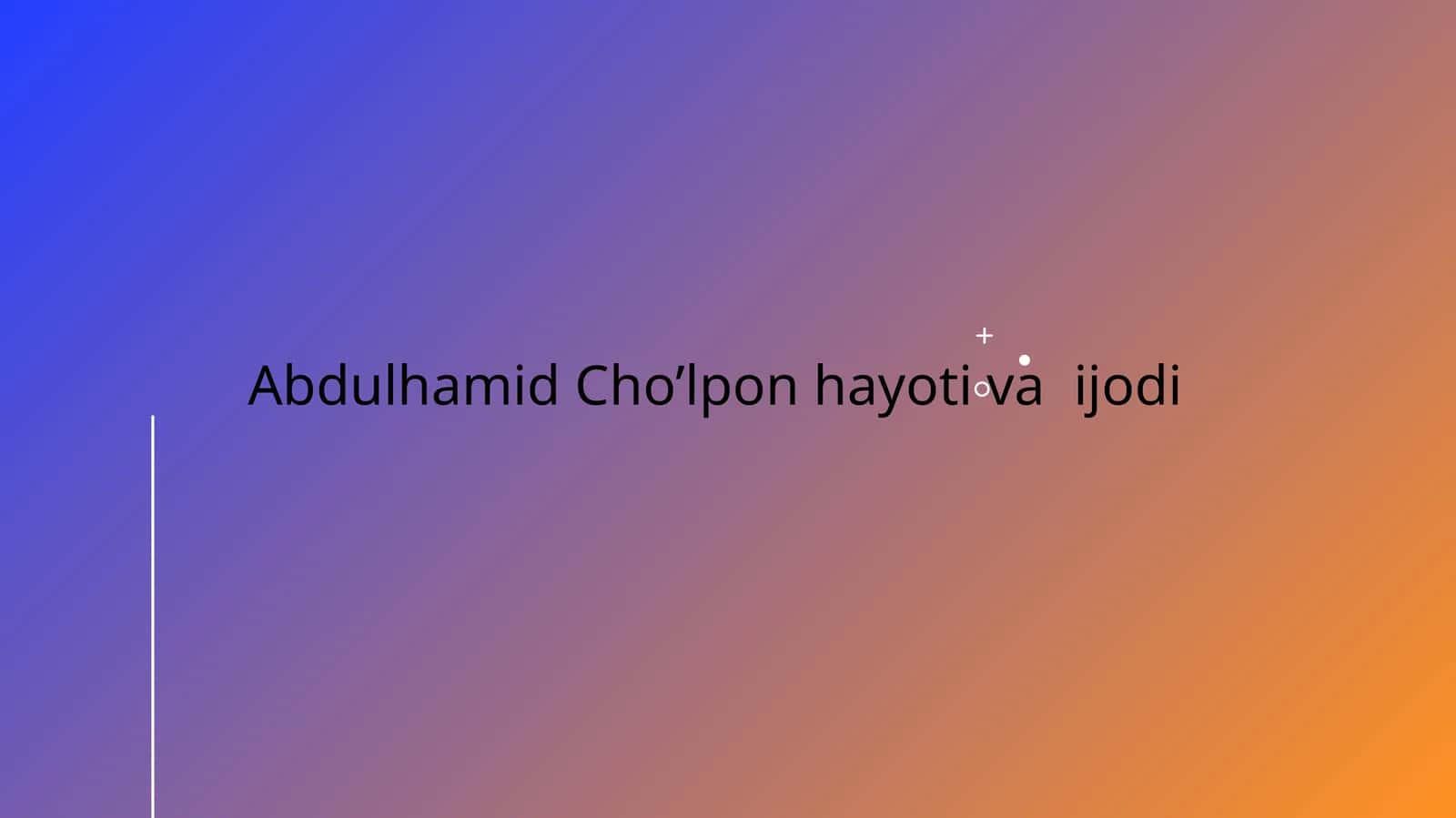 Abdulhamid Cho’lpon hayoti va ijodi 1