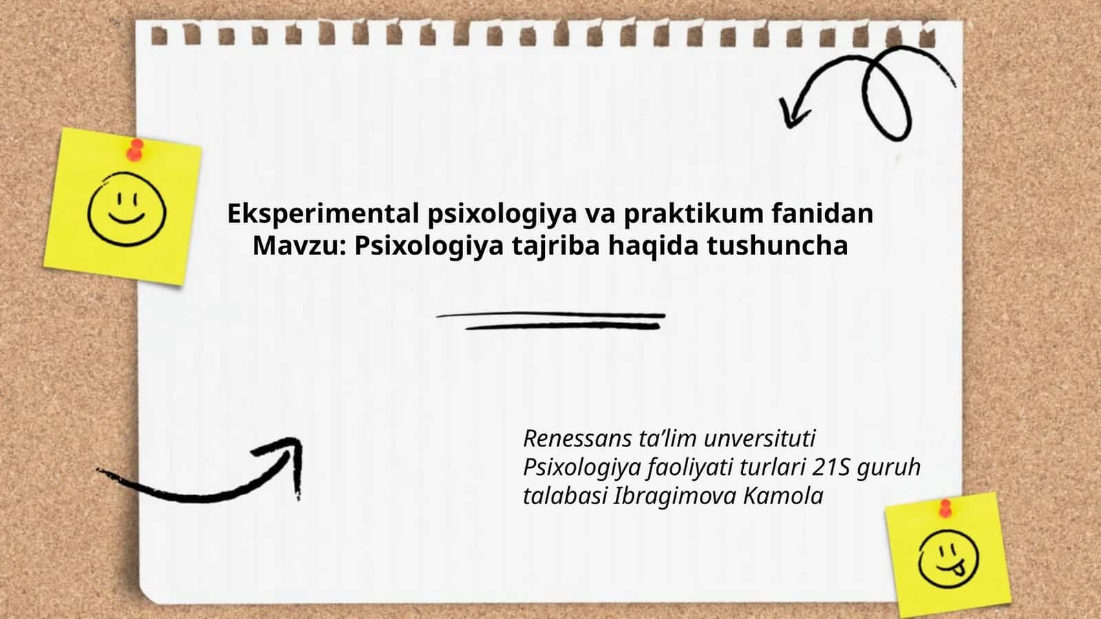 Psixologiya tajriba haqida tushuncha 1