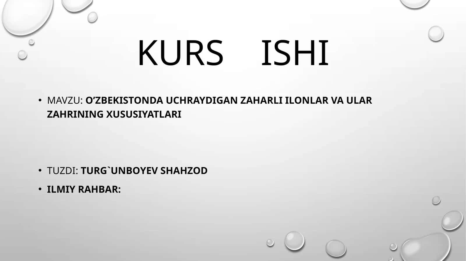O’ZBEKISTONDA UCHRAYDIGAN ZAHARLI ILONLAR VA ULAR ZAHRINING XUSUSIYATLARI 1