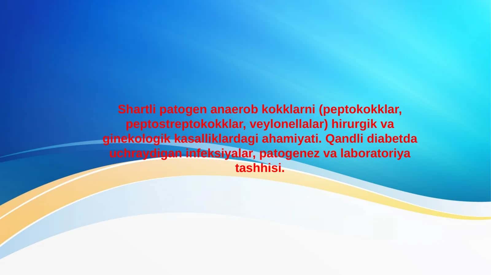 Shartli patogen anaerob kokklar (peptokokklar,peptostreptokokklar,veylonellalar) 1