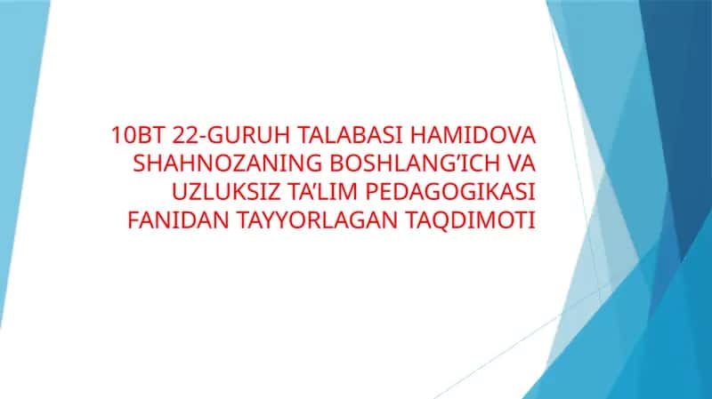 Pedagogik fikrlar 1