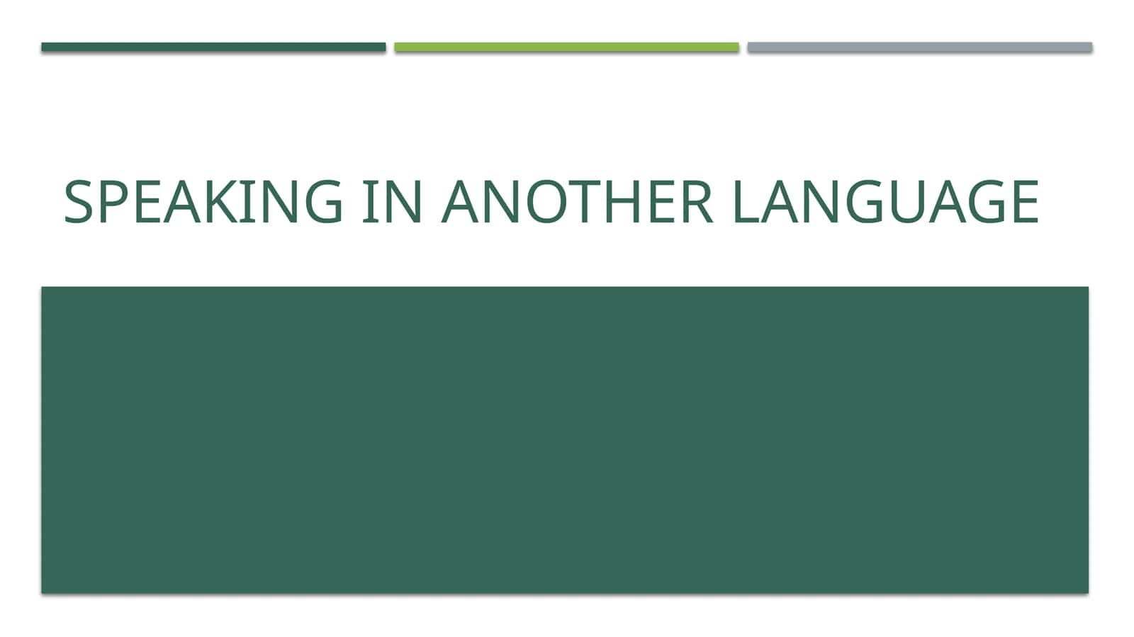 DIFFERENCE BETWEEN L1 AND L2 SPEAKING 1