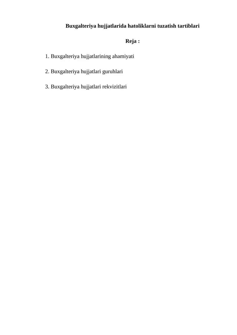 Buxgalteriya hujjatlarida hatoliklarni tuzatish tartiblari 1